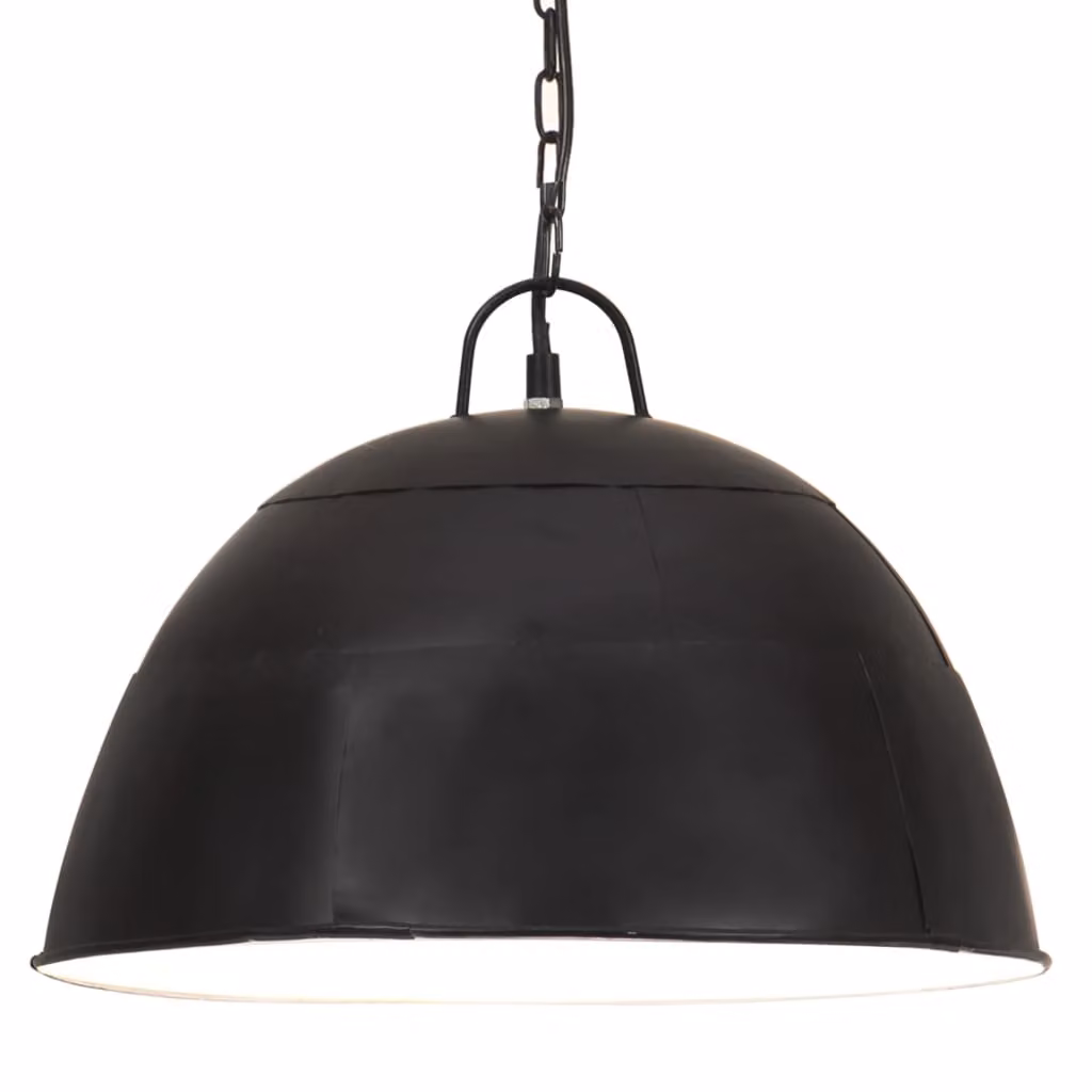 vidaXL Lampada a sospensione in stile industriale vintage 25 W nera rotonda 41 cm E27