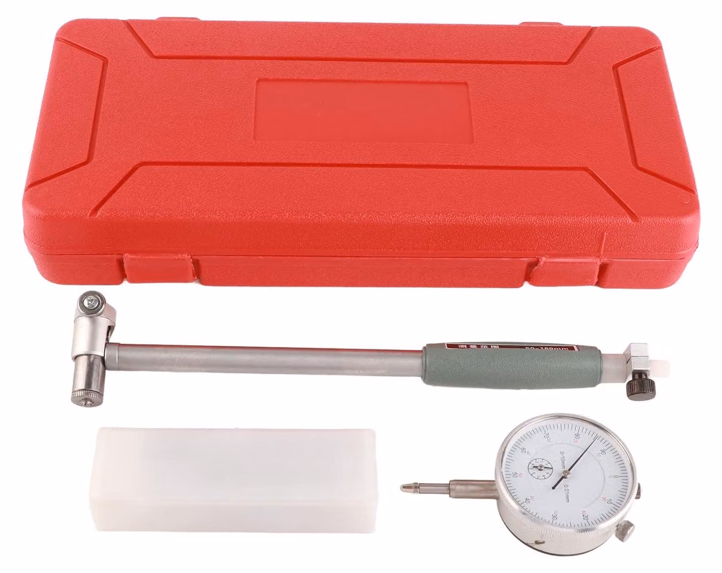 Indicatore di diametro per misurazioni di fori, da 50 a 160 mm, per cilindri di motori