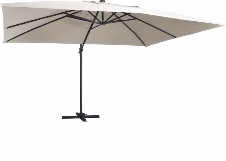 Maison Exclusive - Ombrellone da giardino con illuminazione a LED, palo in alluminio, dimensioni 400x300 cm, colore sabbia