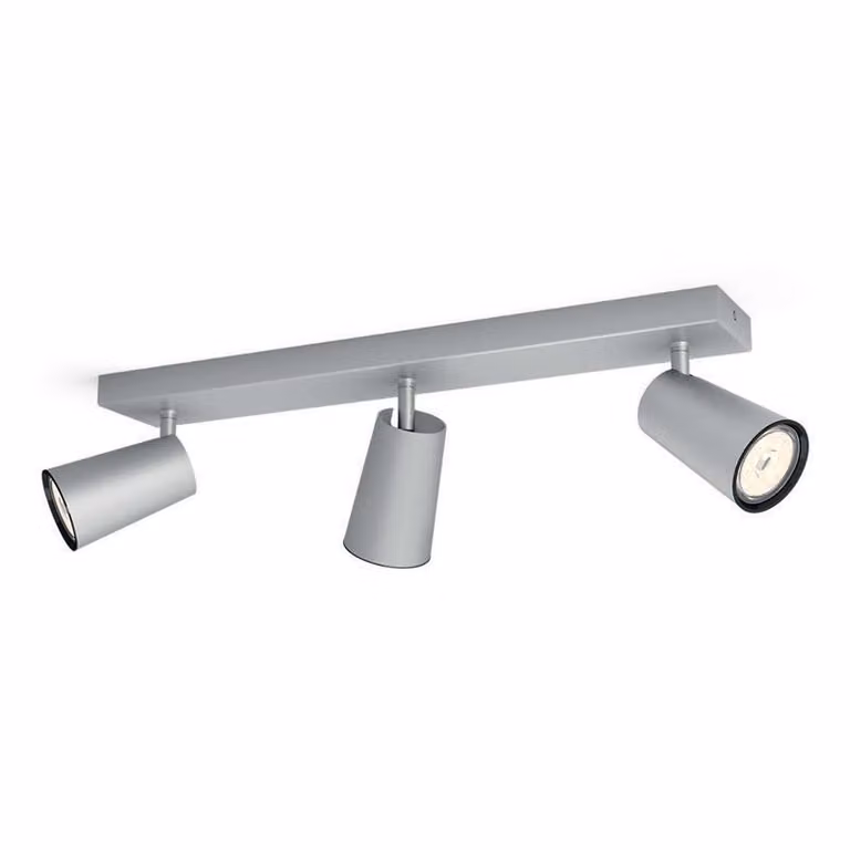 Philips myLiving 5057348pn GU10 punto luce in alluminio - Punto luce (alluminio, metallo, 3 lampadine GU10 (S), 10 W, 9,2 mm)