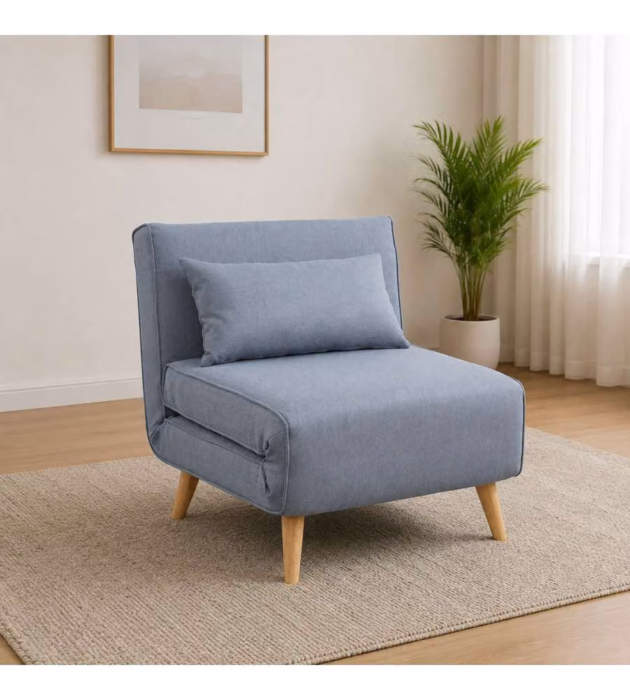 Domo Mea Poltrona Letto Grigia Design Scandinavo Salvaspazio - 76x80x74 cm