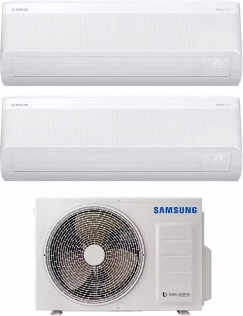 Condizionatore Dual Split Samsung WindFree Avant S2 9+12 Bianco con Wi-Fi Integrato e Controllo via App Classe Energetica A++