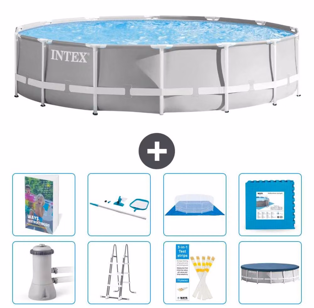 Struttura per piscina a forma di prisma - 427x107 cm - composta da 7 elementi - modello S539