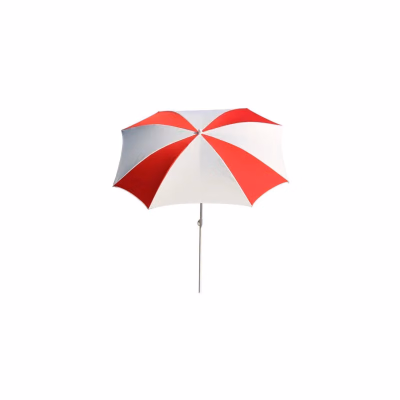 Ombrellone a palo centrale Malta Maffei Made in Italy Bianco e Rosso ø 200 cm con protezione UPF 50+ – 2