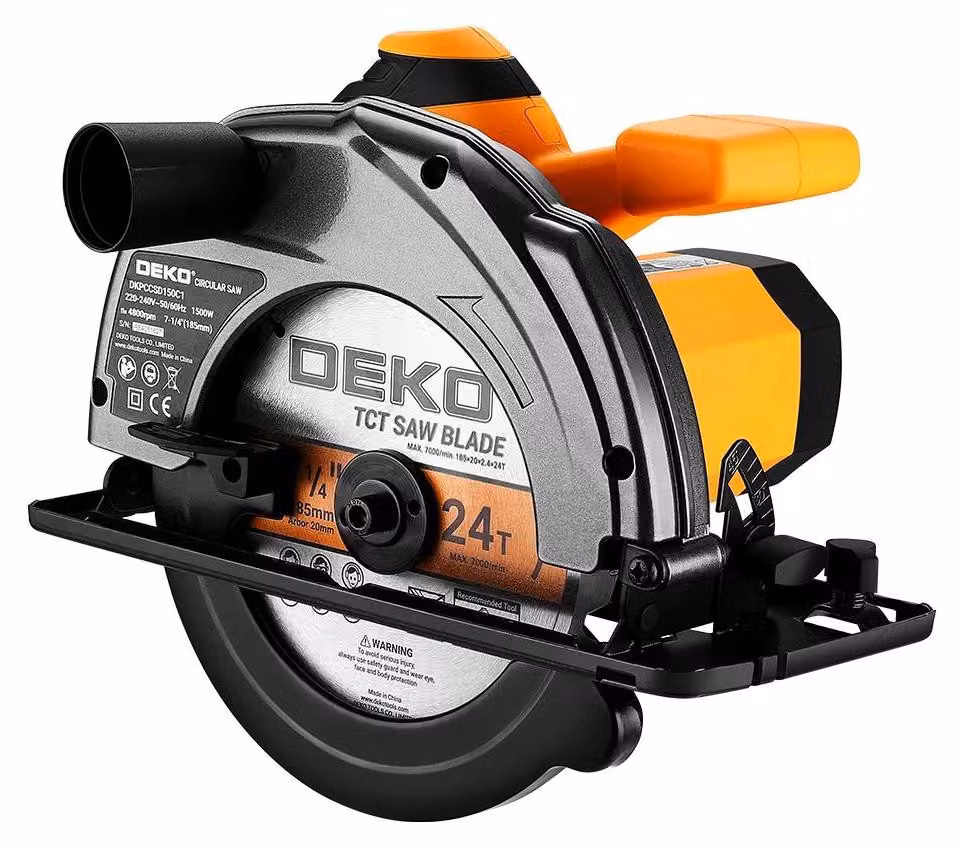 Troncatrice circolare elettrica - DKPCCSD150C1 - Motore da 1500W - Lama da 185mm - 4800 giri/min - 220V 50Hz - Adatta per uso domestico