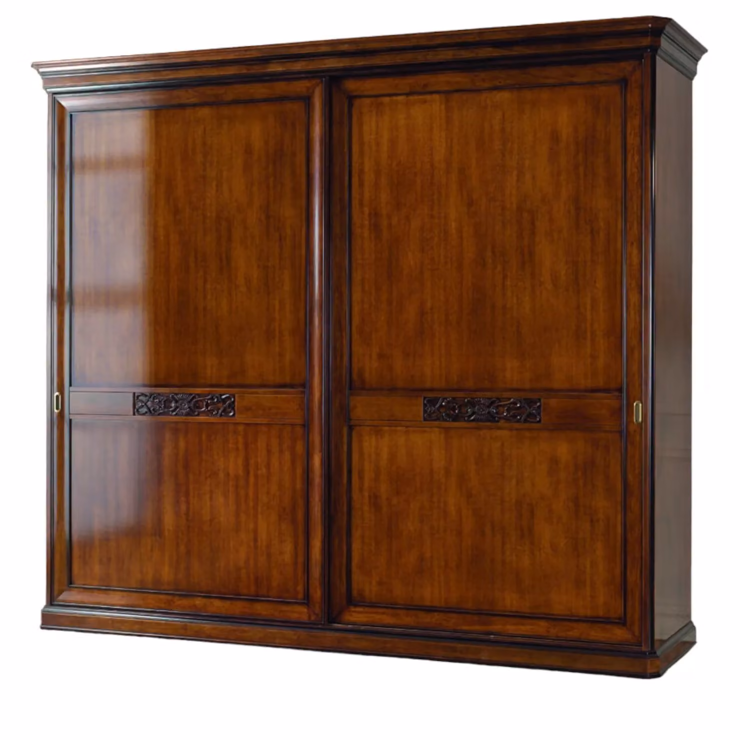 Armadio con 2 porte scorrevoli in stile arte povera Mobili 2G in legno marrone L: 290 cm, P: 67 cm, H: 247 cm – 1