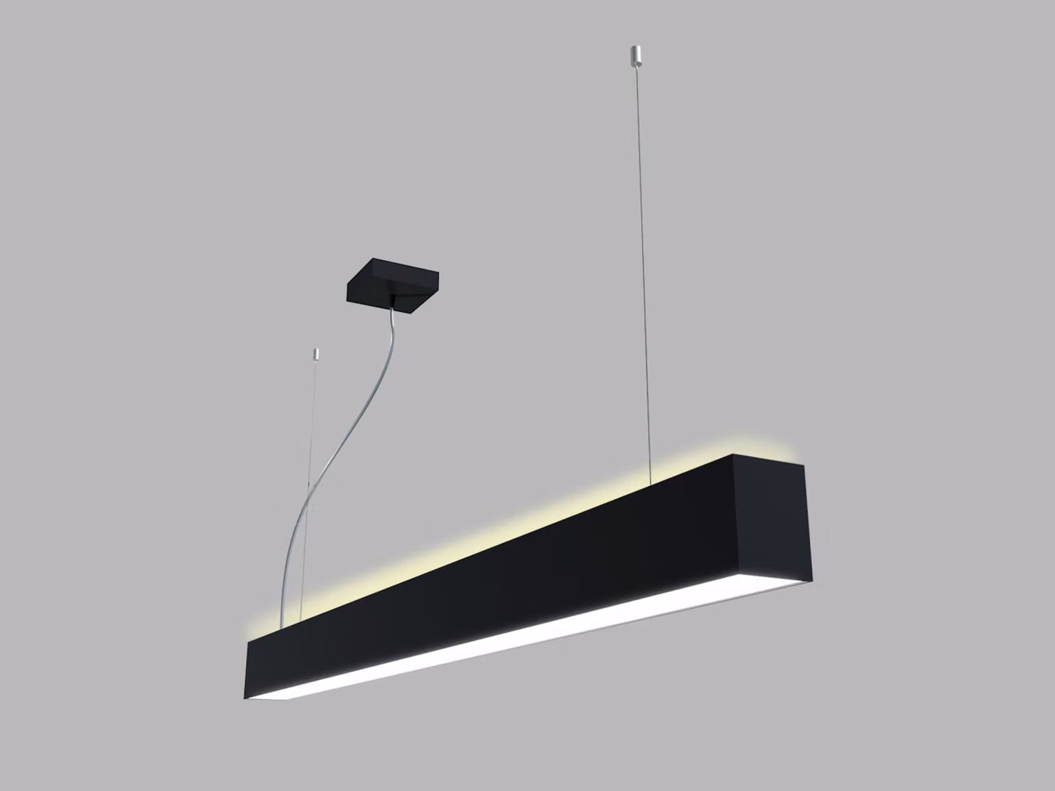 Apparecchio LED a sospensione LINO II P/N-Z CRI90 aura dimmerabile DALI, Variante: LINO II P/N-Z, 1200 mm, 32 W, 4480 lm, nero, 3CCT, DALI