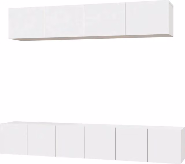 Set di Mobili Porta TV 5 pz | Armadietto TV | Mobile Porta TV Bianco in Legno Multistrato