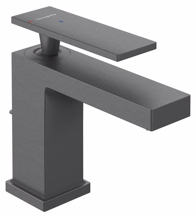 Mitigeur monocommande de lavabo hansgrohe Tecturis E 80, portée 122 mm, avec vidage, EcoSmart+, 73002340, 73002340