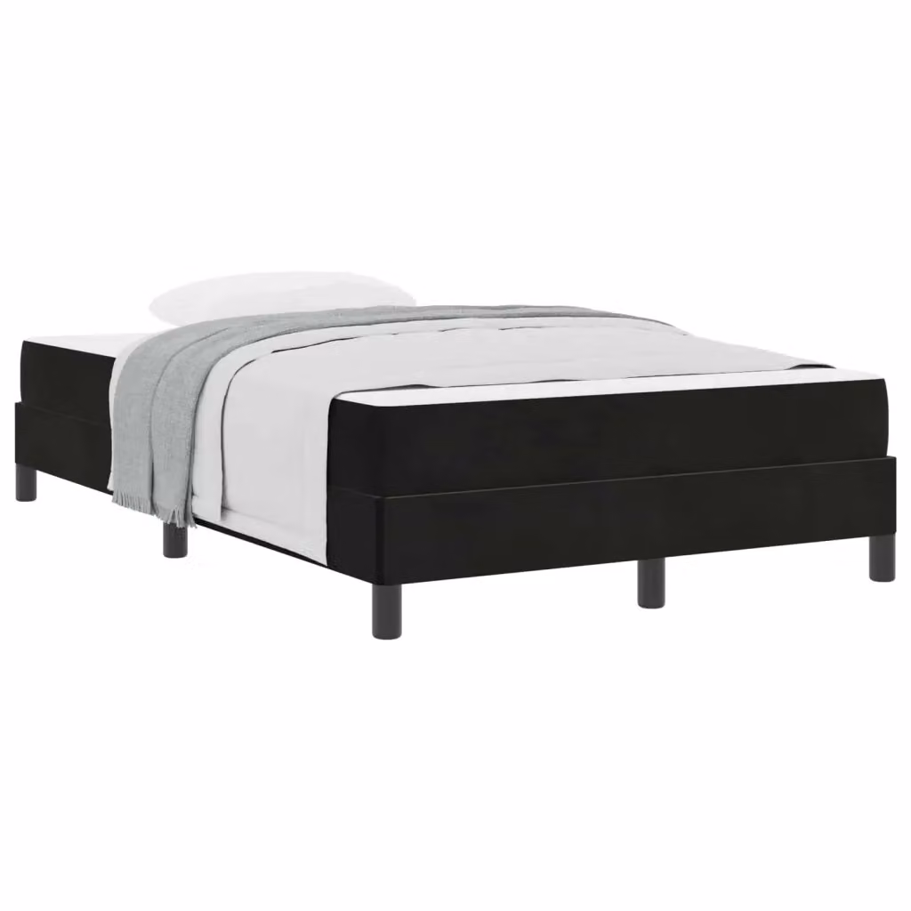 Letto con materasso a molle vidaXL in tessuto nero L/P/H: 200 x 120 x 45 cm – 2