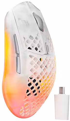 Mouse Wireless SteelSeries Aerox 3 WL Gen 2 Trasparente con Risoluzione 26000 DPI e Connessione Bluetooth