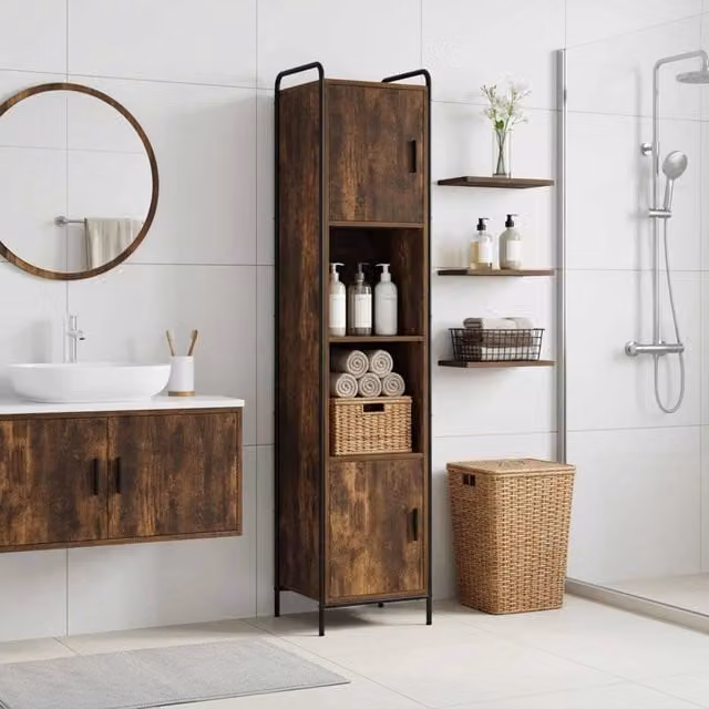 Mobile da Bagno Rovere Fumo 46 x 36 x 181 cm 8014030