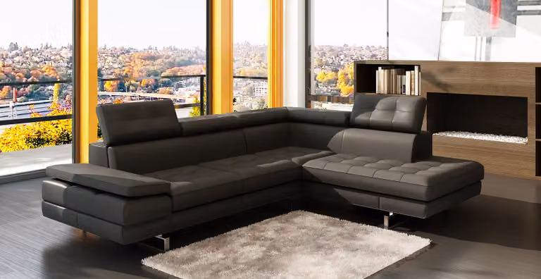 Design Ledersofa Sofa Couch Polster Ecke Sitz Garnitur Wohnlandschaft Sofas XXL