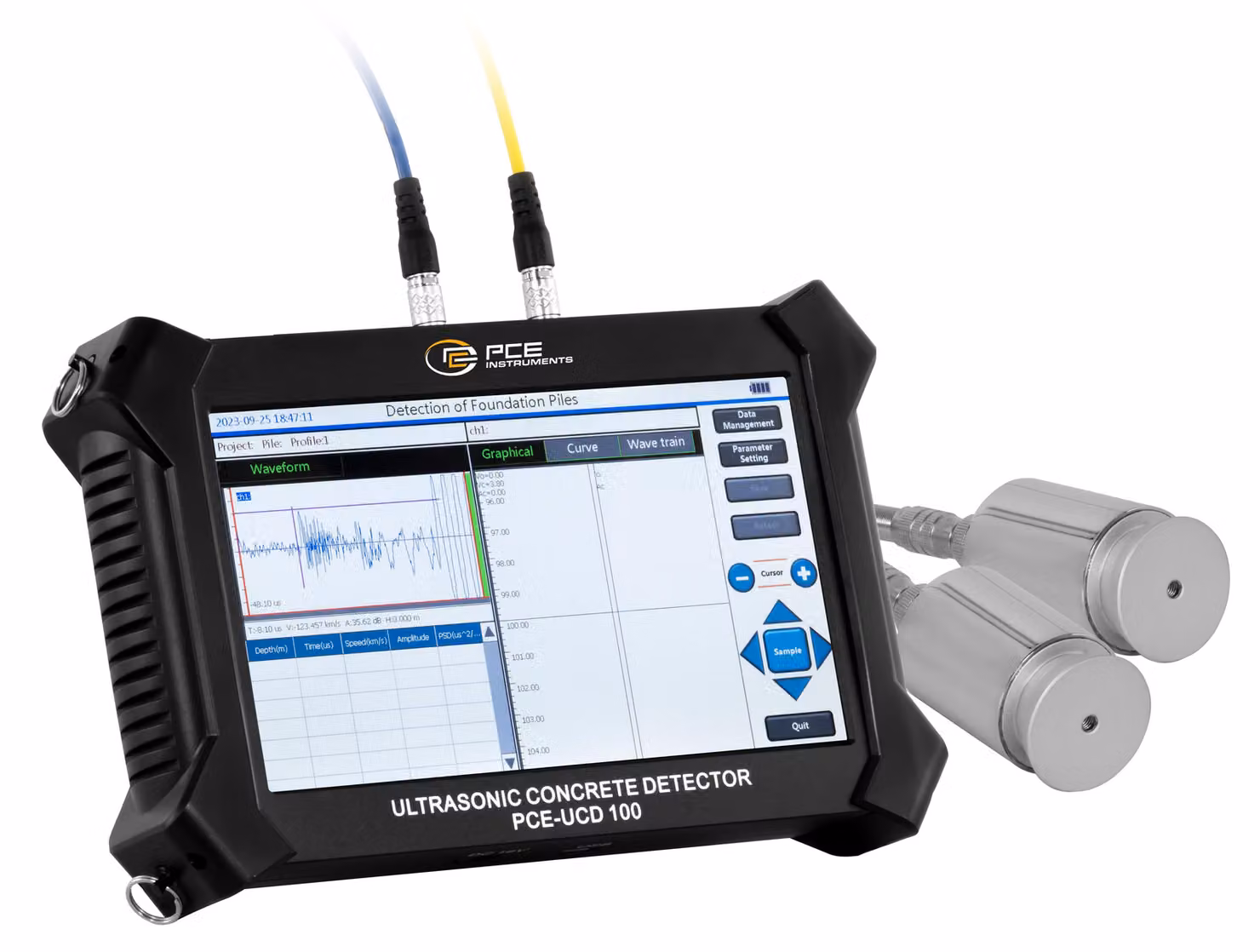 PCE Instruments: Apparecchio per il controllo del calcestruzzo, modello PCE-UCD 100
