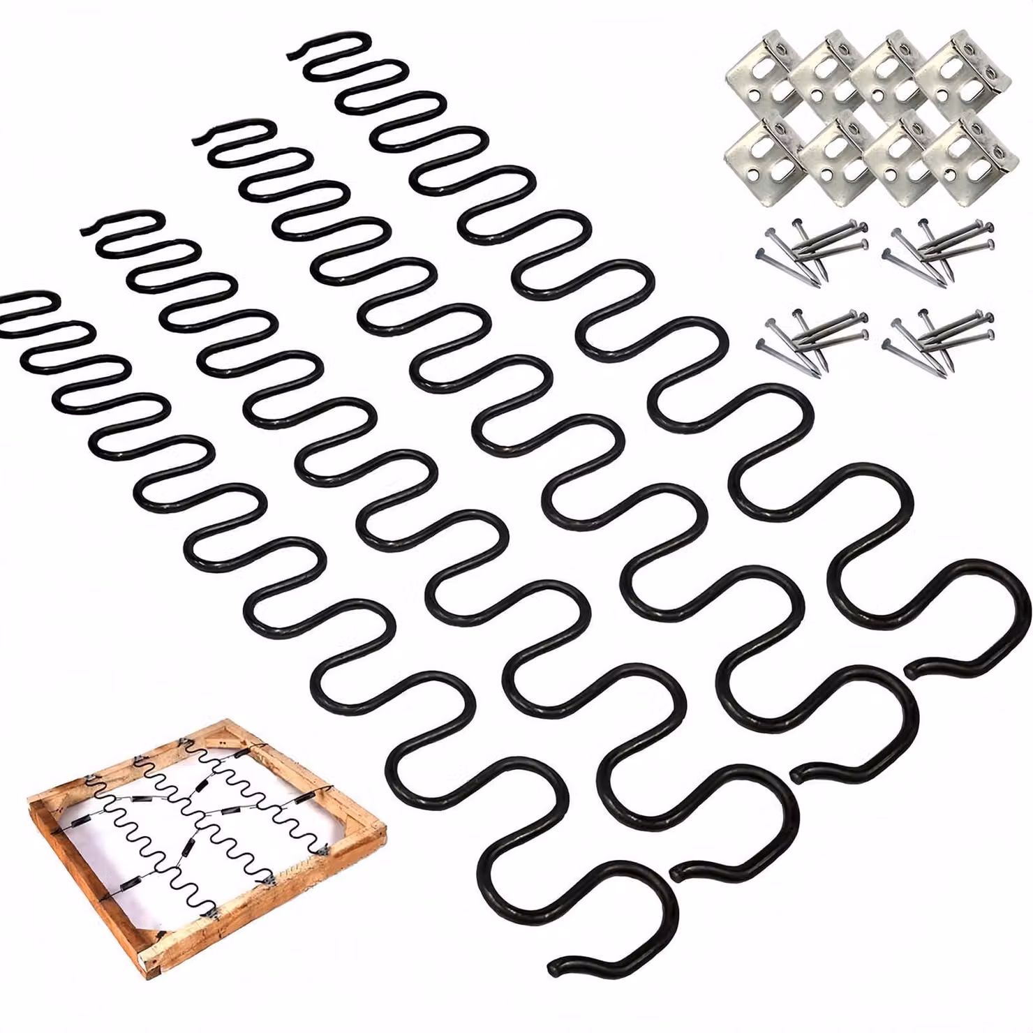 Set di molle di ricambio per divani, 4 pezzi, lunghezza 70 cm, diametro filettatura 4,0 mm