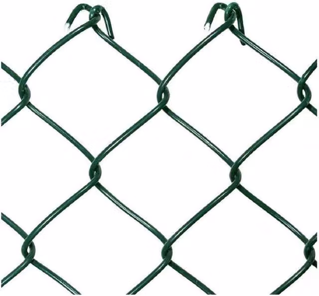 Rete in acciaio zincato plastificato verde con maglia sciolta da 50x50 mm, Altezza: 150 cm