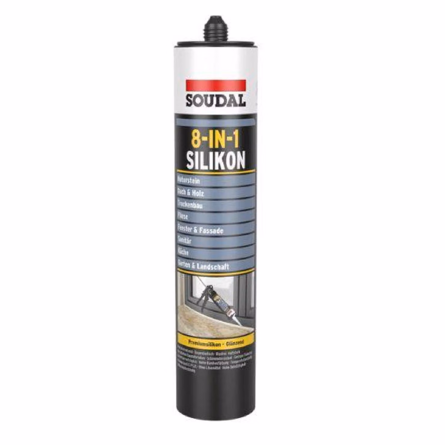 Silicone Soudal 8-IN-1 silicone premium la soluzione tutto in uno Quercia
