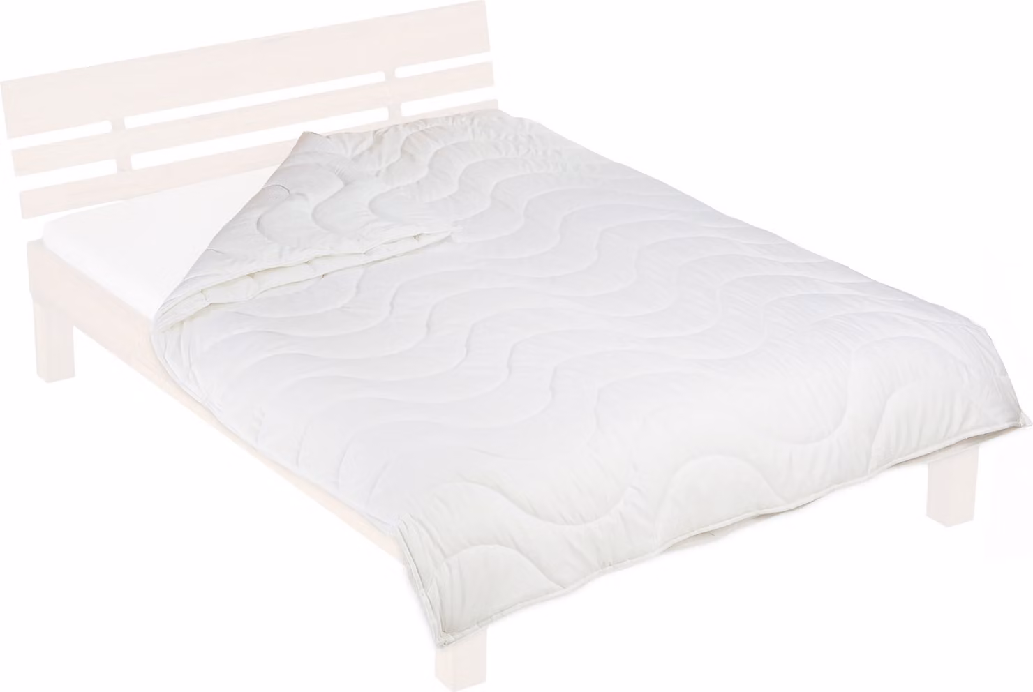 Piumino Relaxdays, 155x220 cm, piumino quattro stagioni, Öko-Tex Standard 100, poliestere, piumino estivo e invernale, bianco