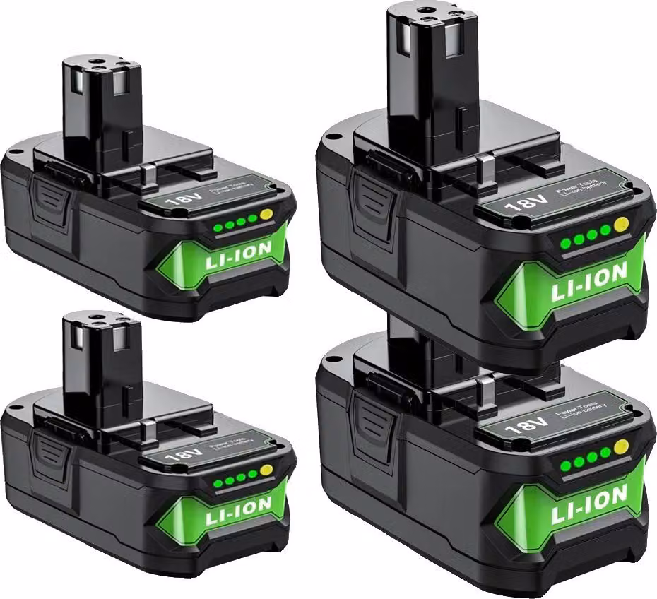 Batterie di ricambio, al litio-ione, 18V, compatibili con Ryobi, 2 6Ah 2 9Ah