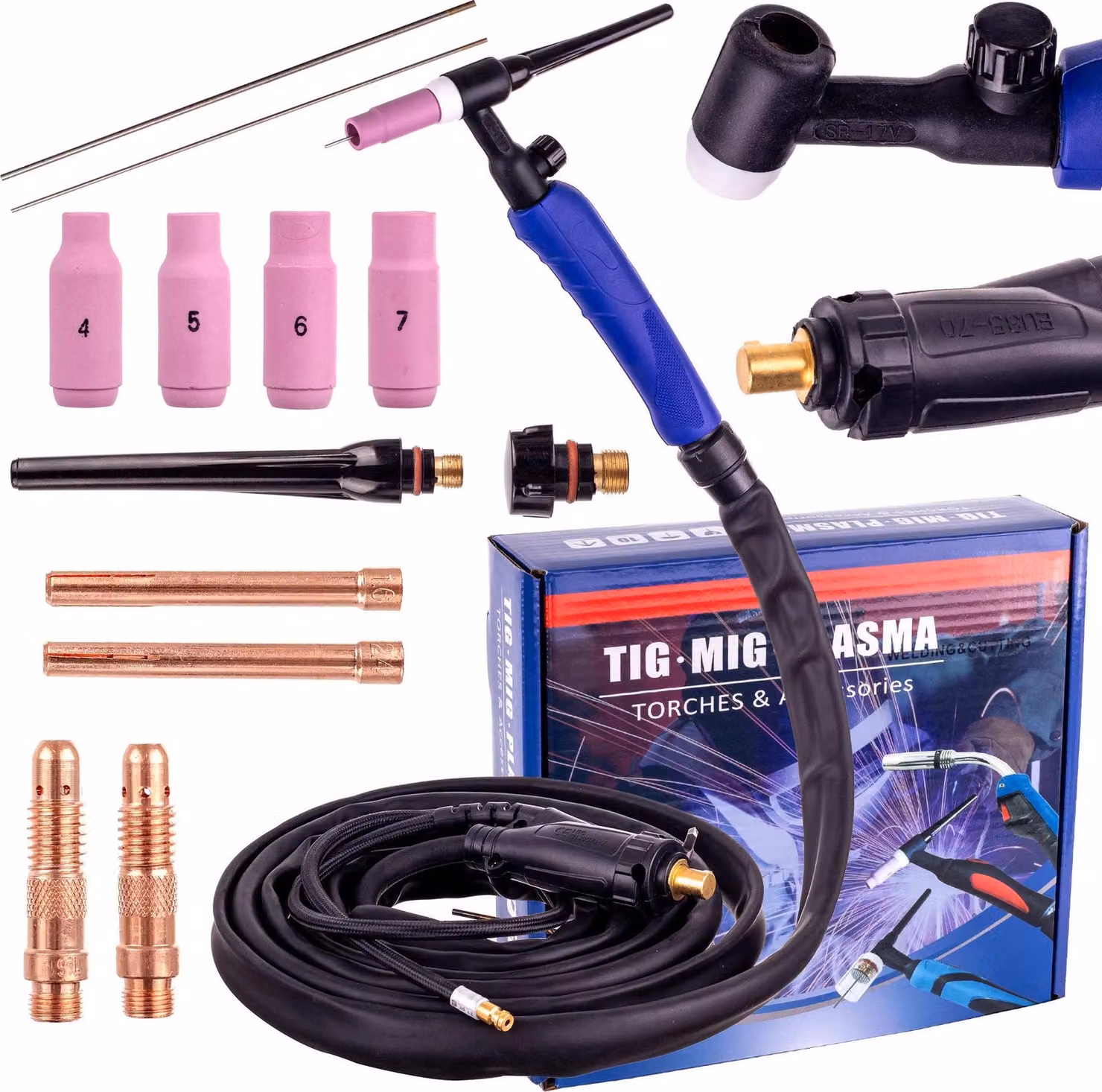 Pistola di saldatura a frizione TIG LIFT per MMA o MIG/MAG TIG Lift EU35-50