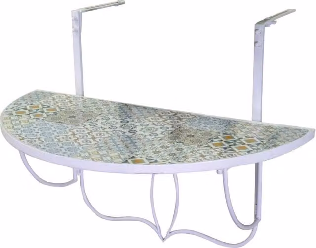 Mensola mosaico in metallo Taviano VACCHETTI multicolore L: 74 cm, P: 38/61 cm, H: 57 cm