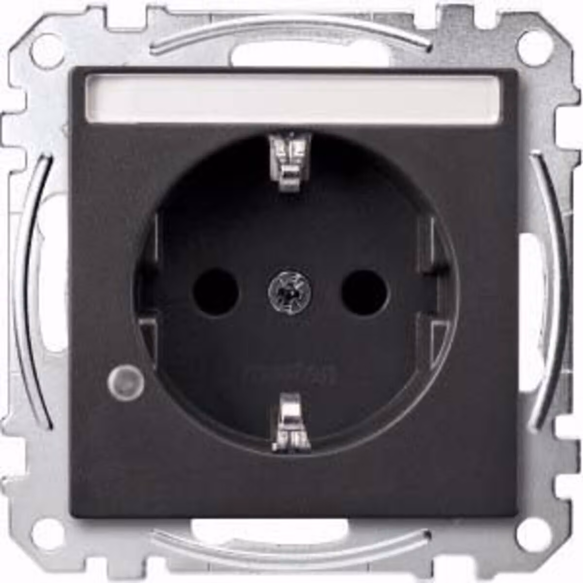 Presa SCHUKO con spia luminosa e indicatore di tensione, BRS, con coperchio, antracite, Sistema M