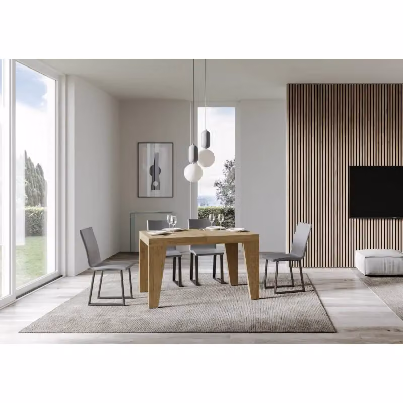 Tavolo allungabile moderno Itamoby in finitura rovere marrone, L/P/H: 130 x 90 x 77 cm (estendibile fino a 260 cm) – 2