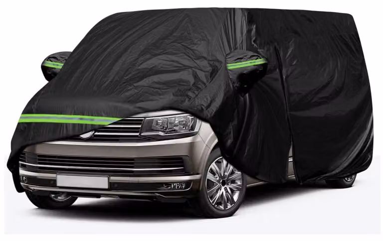 Copertura impermeabile per furgoni VW T5 T6 a passo corto, colore nero, tipo "garage completo", protezione per tutte le condizioni atmosferiche, adatta a veicoli fino a 490 cm