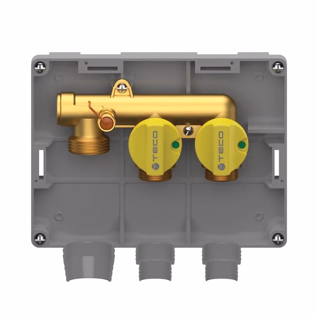 Kit Collettore Gas K2.2 Multi Int 2 Vie Teco in Ottone con attacco 3/4" – 2