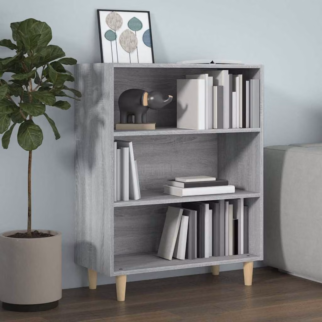 Credenza vidaXL in Legno Multistrato e MDF Grigio Sonoma, L 69,5 cm x P 32,5 cm x H 90 cm