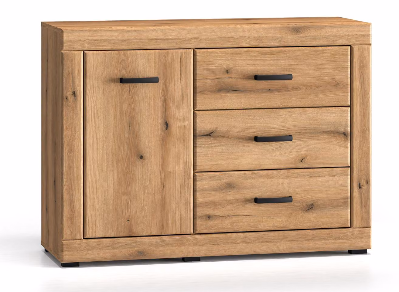 Cassettiera Dora finitura rovere Evoke selezionabile,116cm