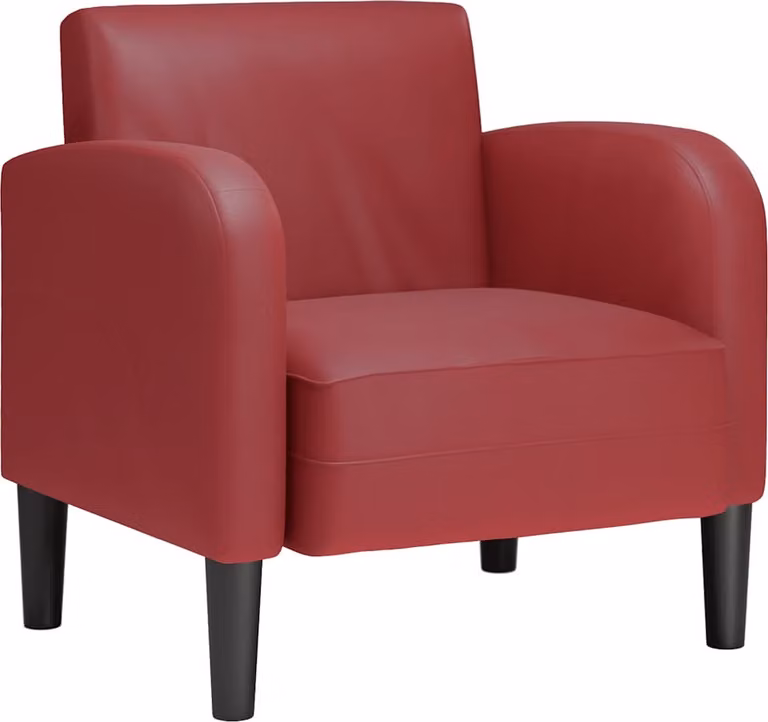 Divano Sedia con Braccioli Rosso Vino 54 cm in Pelle finta