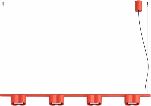 Lampadario OVIO 4 rosso Gx53