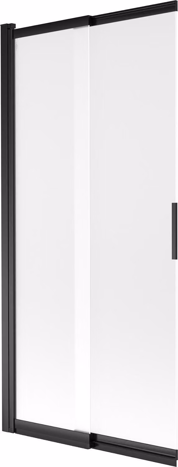 Mexen Fox paravento per vasca da bagno a 2 ante scorrevoli 85 x 150 cm, smerigliato, nero - 891-085-002-70-30