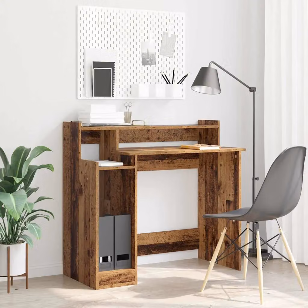Scrivania moderna vidaXL in legno marrone L/P/H: 97 x 45 x 90 cm