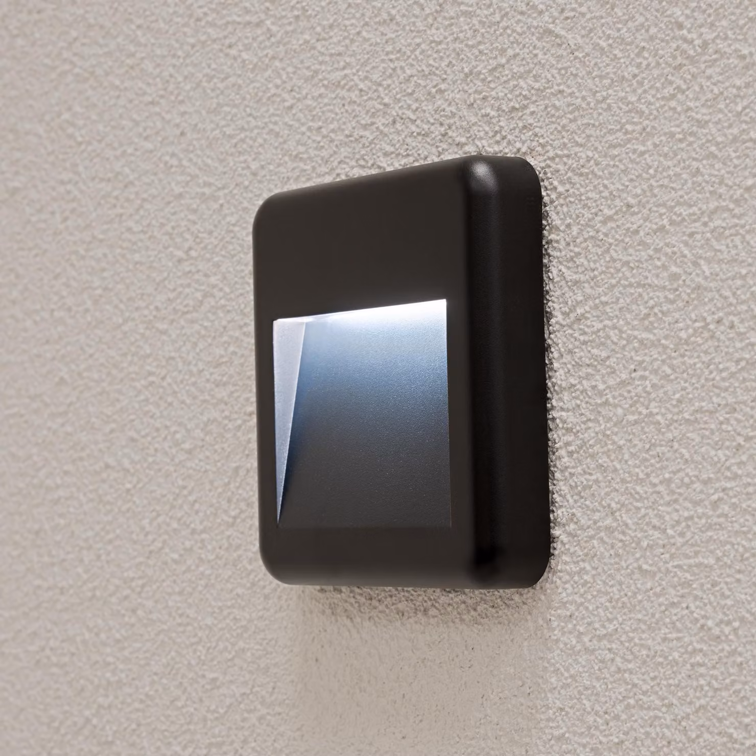 LUMILED Lampada da parete a LED 4W 440lm CCT 3000 - 6500K IP65 Impermeabile Quadrato Nero Illuminazione scale interne all'aperto Illuminazione a parete moderna Giardino Corridoio Impermeabile Efficienza energetica 230V per terrazza Balcone Facciata