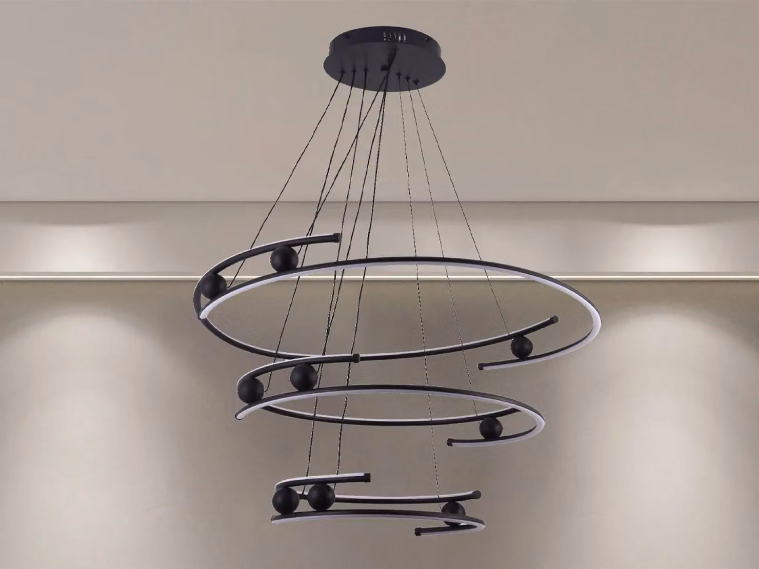 Lampada a sospensione LED con catena + telecomando, 170W - J4347/B