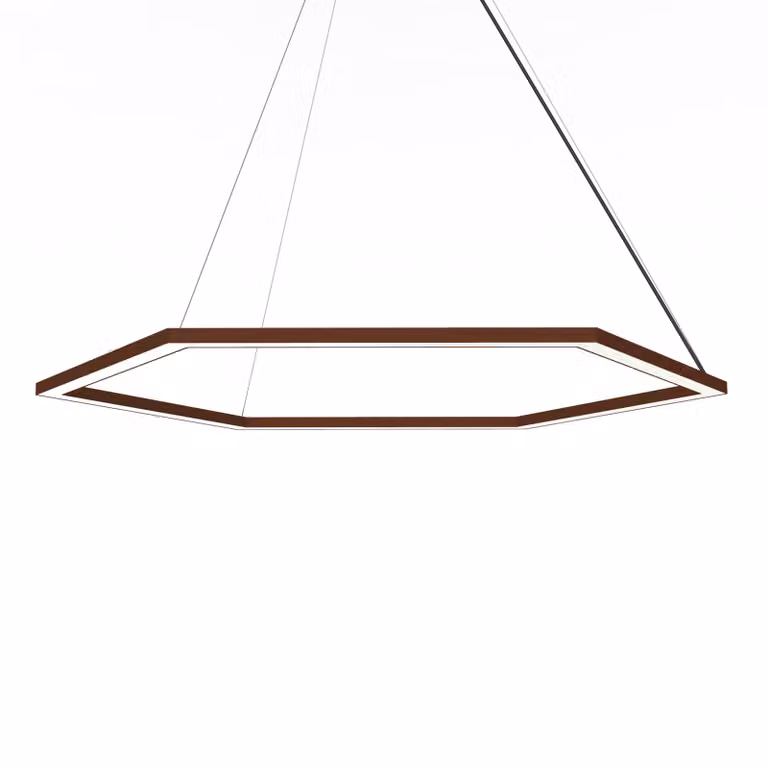 Lampada A Sospensione Esagono D90 Monocolore Opaca