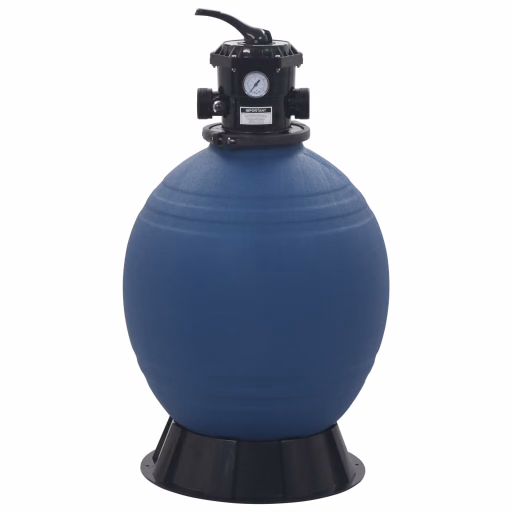 vidaXL Filtro a sabbia per piscina con valvola a 6 vie Vasca di filtraggio blu 560 mm