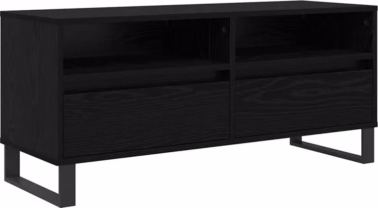 Mobile TV con cassetto Rovere Nero 100 x 34,5 x 44,5 cm