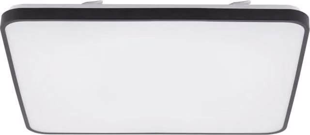 Plafoniera bagno quadrata 63,5cm LED 64W 3000K nera