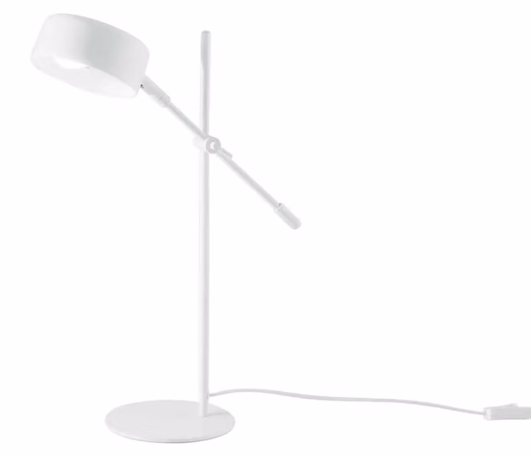 Lampada da tavolo EIFFEL in metallo bianco con punto luce regolabile