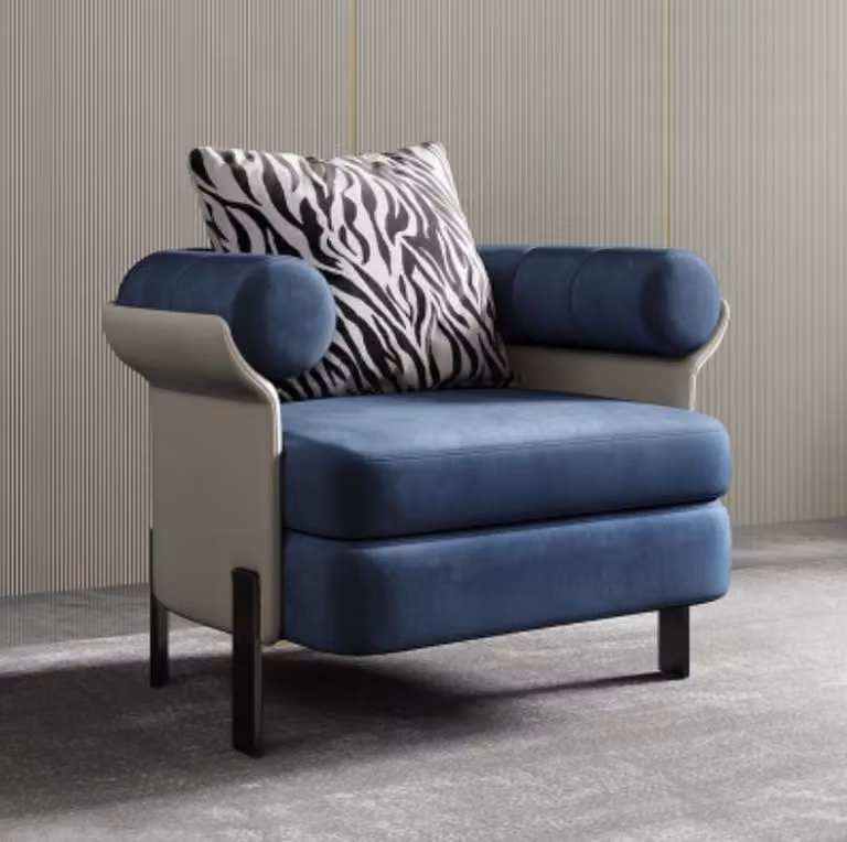 Sessel Lounge Designer Lehn Stuhl Polster Sofa 1 Sitzer Wohnzimmer