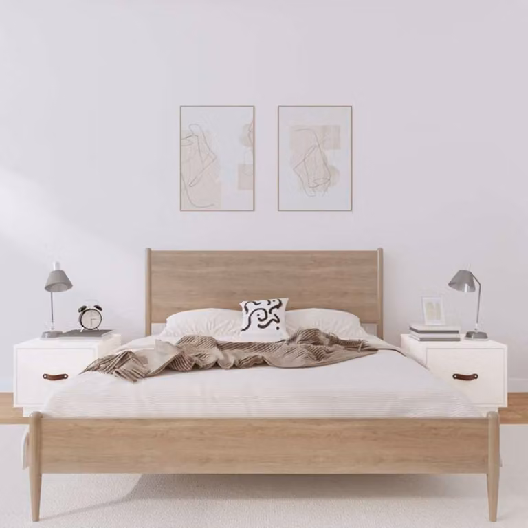 Set di 2 comodini vidaXL in legno massello di pino, colore bianco, L 40 cm x P 34 cm x H 35 cm