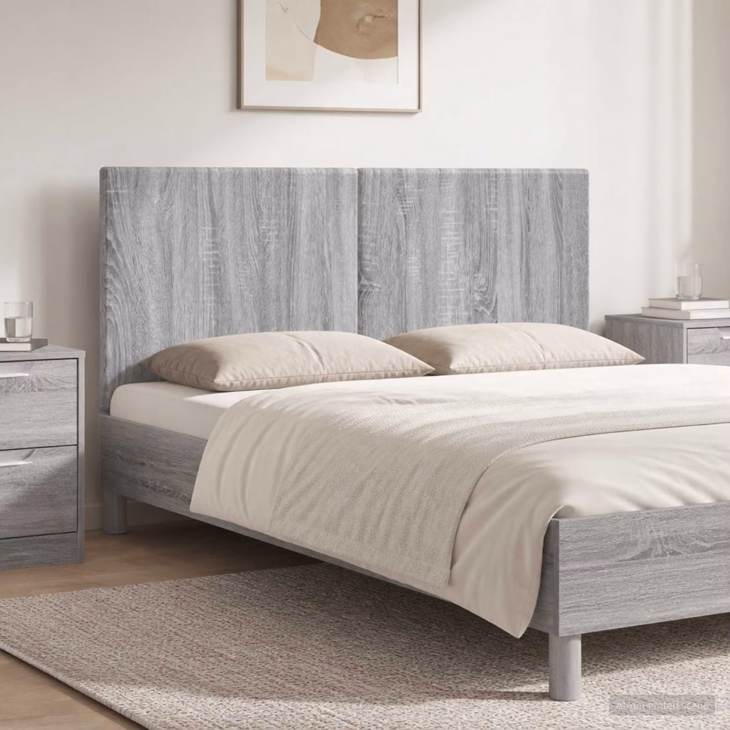 Testiera da muro vidaXL BREDA Sonoma grigio in legno ingegnerizzato L: 123 cm, H: 50 cm, P: 10,8 cm