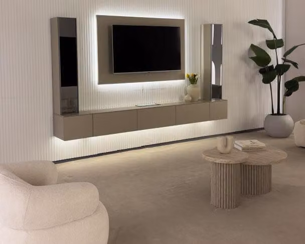 Set di tavolini da caffè, 2 pezzi, stile moderno, grigio, minimalista ed elegante