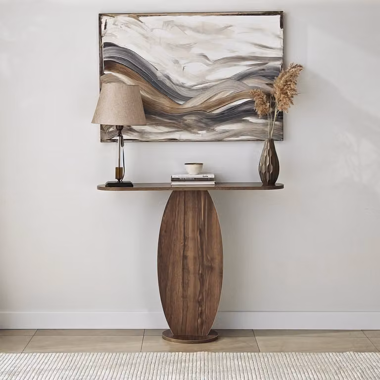 Skye Decor, Ellittica - Noce, cassettiera, 100 % PANNELLI RIVESTITI IN MELAMINA, noce, 100 x 30 x 81 cm