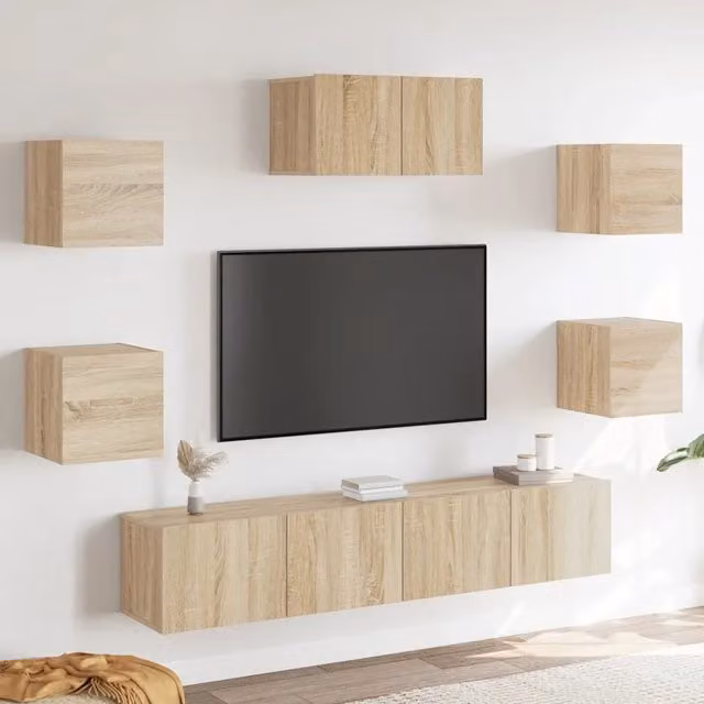 Set di Mobili TV 7 pz Rovere Sonoma in Legno Multistrato 3114504