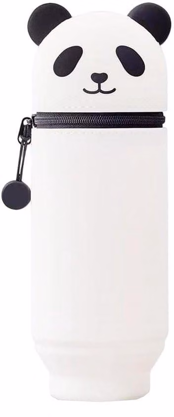Custodia in silicone 2-in-1 con ampio scomparto e chiusura a zip - 6,6 x 6,6 x 19 cm