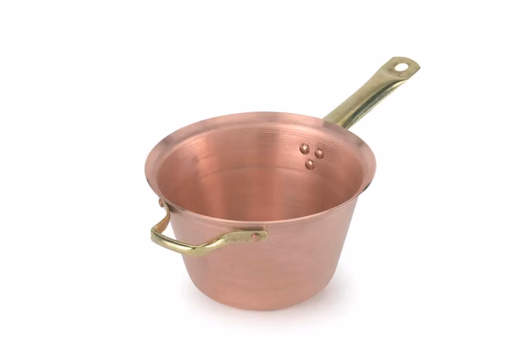 Paiolo per polenta in Rame liscio non stagnato, diam.18cm